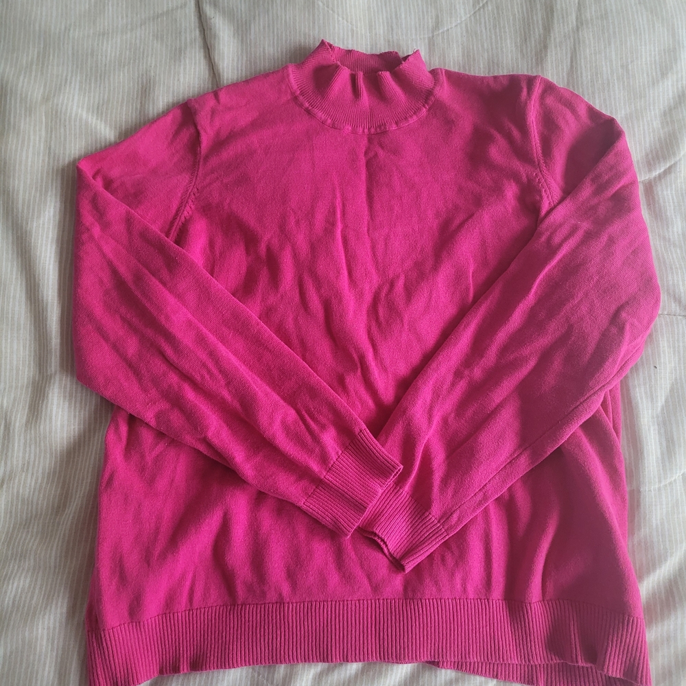 Women’s Pink Mock Neck Sweater